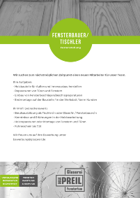 Fensterbauer/ Tischler